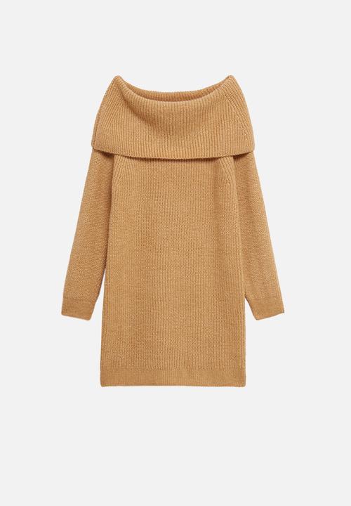 MANGO - Dress faldo - brown
