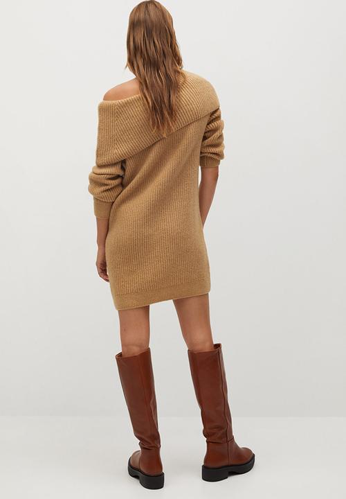 MANGO - Dress faldo - brown