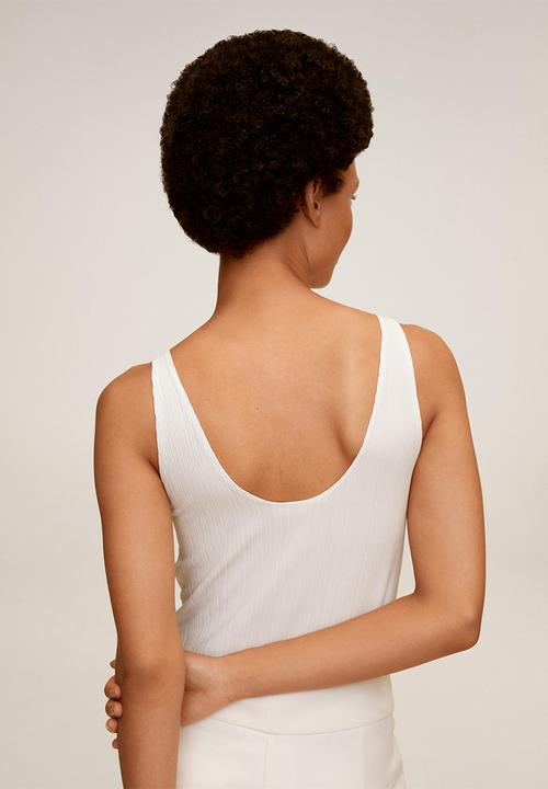 MANGO - Top cintia - white