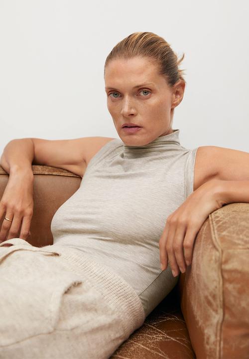 MANGO - T-shirt elsa - beige
