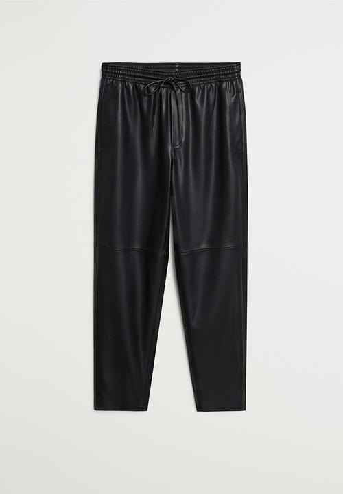 MANGO - Trousers apple - black