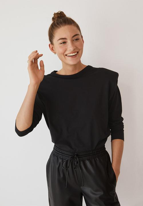 MANGO - Trousers apple - black