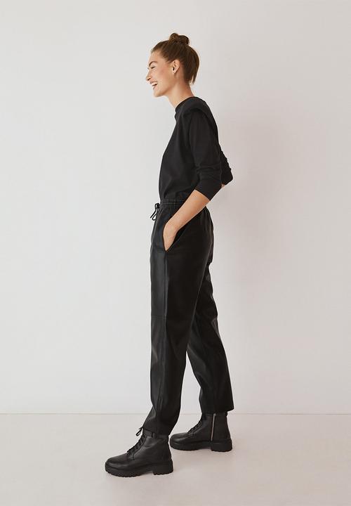 MANGO - Trousers apple - black
