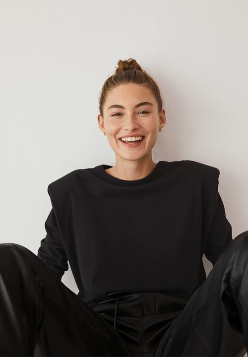 MANGO - Trousers apple - black