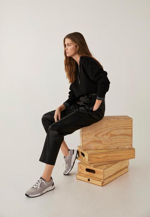 MANGO - Trousers apple - black