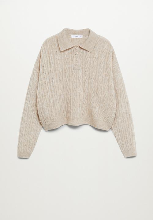 MANGO - Sweater safari - beige