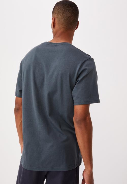 Cotton On - Tbar text T-shirt - ocean teal