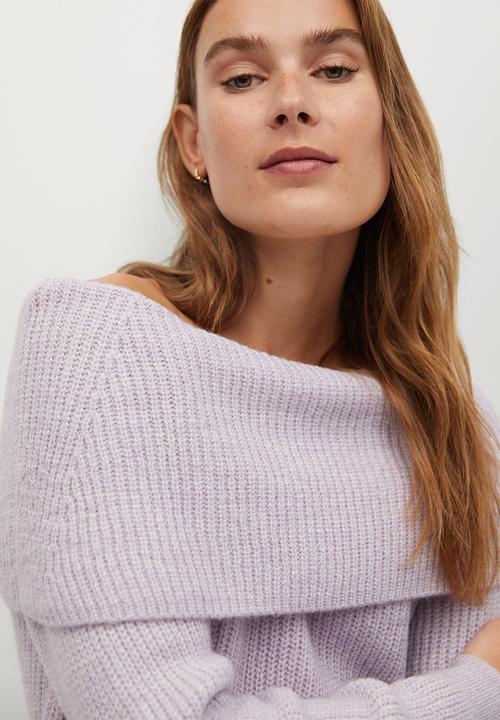 MANGO - Sweater faldo - purple