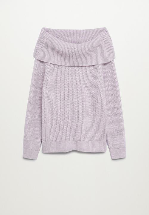 MANGO - Sweater faldo - purple