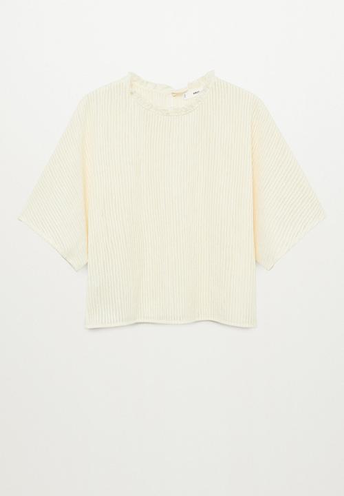 MANGO - T-shirt kalista - neutral