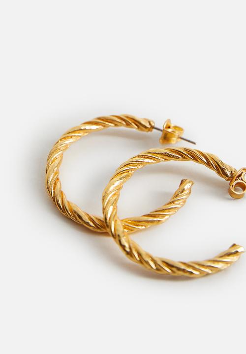 MANGO - Earrings rosa - gold
