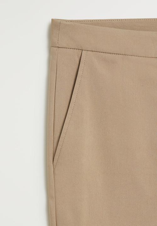 MANGO - Trousers cola - brown
