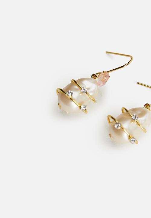 MANGO - Earrings poppy - gold