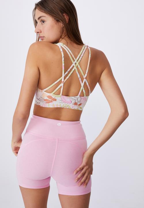 Cotton On - Strappy sports crop - tropicool multi