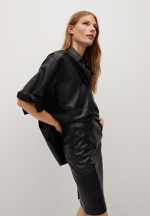 MANGO - Skirt pencil - black