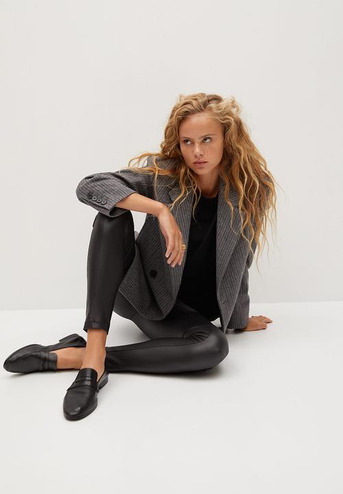 MANGO - Leggings bangseam - black