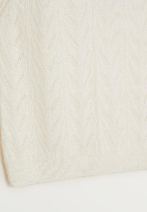 MANGO - Top heart - white
