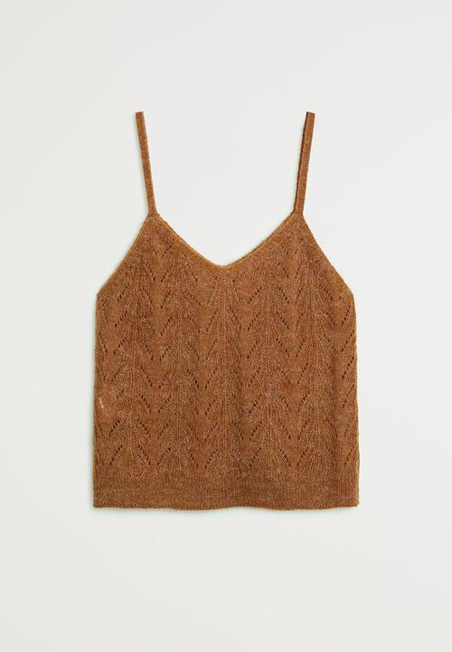 MANGO - Top heart - brown