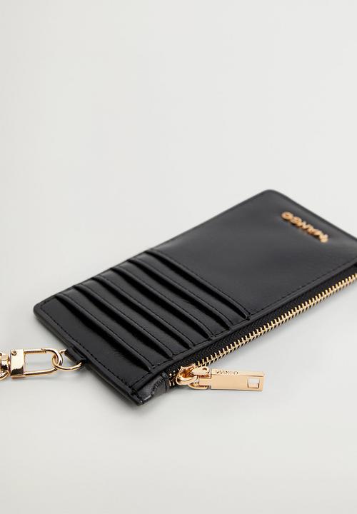 MANGO - Card holder g ginger - black 