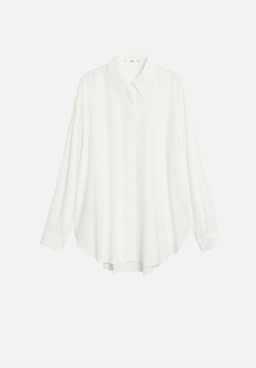 MANGO - Shirt bass - white