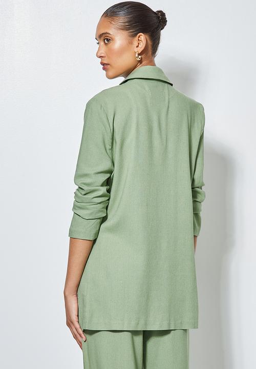 Superbalist - Linen blend blazer - sage