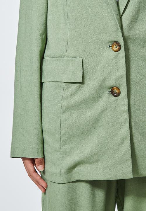 Superbalist - Linen blend blazer - sage