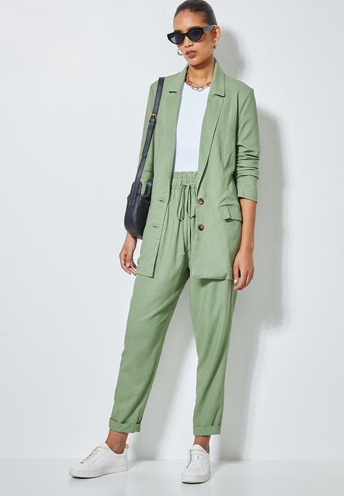 Superbalist - Linen blend blazer - sage