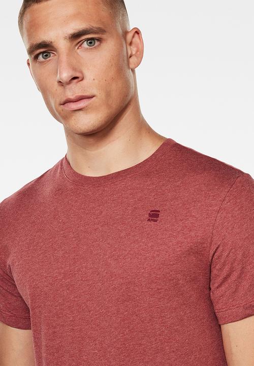 G-STAR - Base-s r t s\s - dry red heather