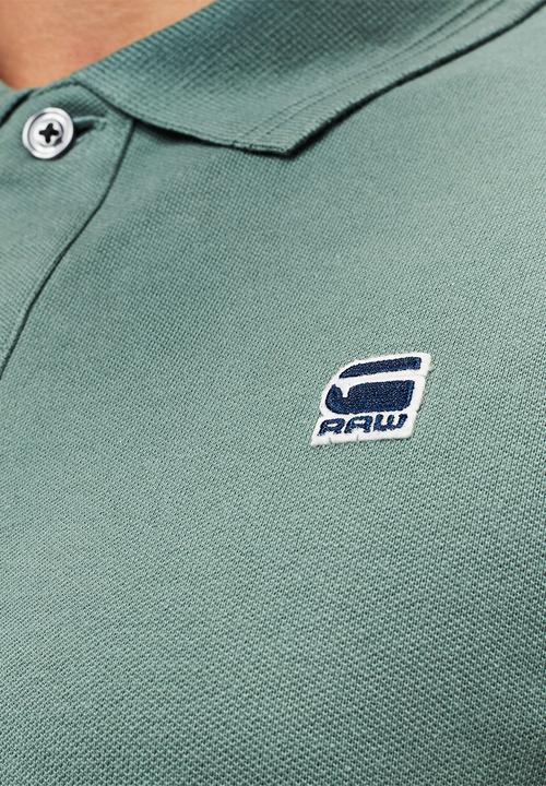 G-STAR - Dunda slim polo short sleeve - jungle teal