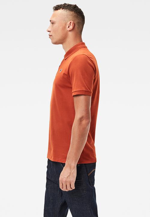 G-STAR - Dunda slim polo s\s - cinnamon orange
