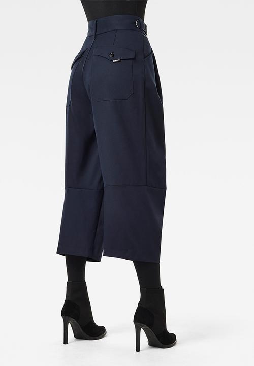 G-STAR - 3d wide crop pants - naval blue