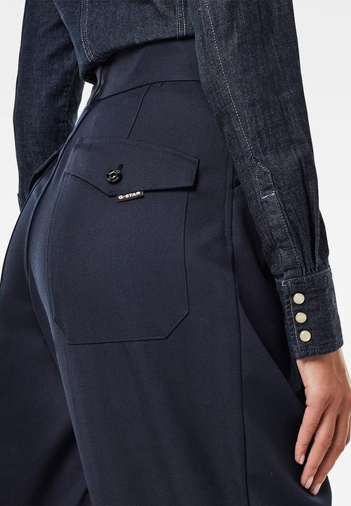 G-STAR - 3d wide crop pants - naval blue