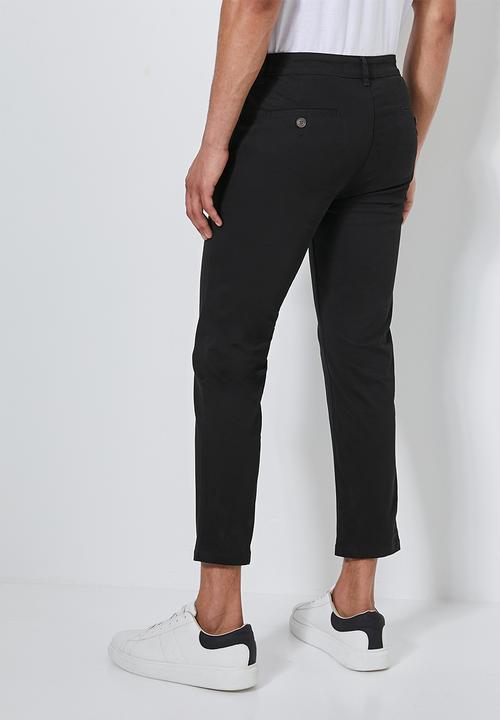 Superbalist - Loop slim cropped chino - black