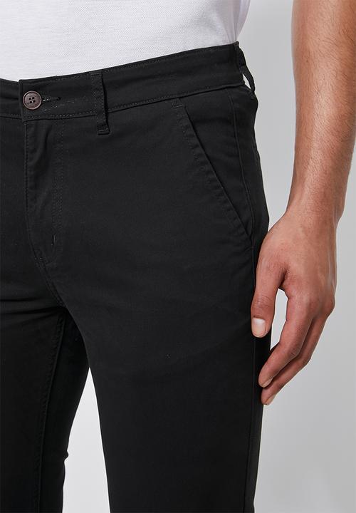 Superbalist - Loop slim cropped chino - black