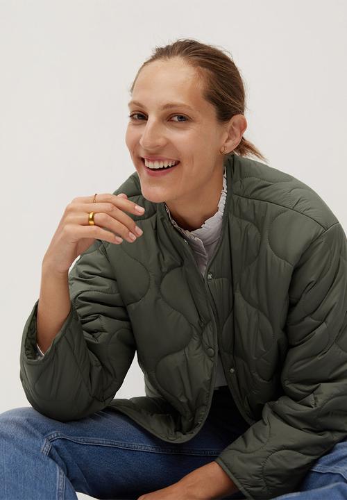 MANGO - Anorak carrot - khaki/olive