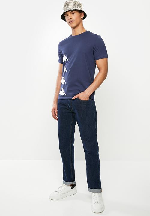 KAPPA - Authentic starot tee - navy & white