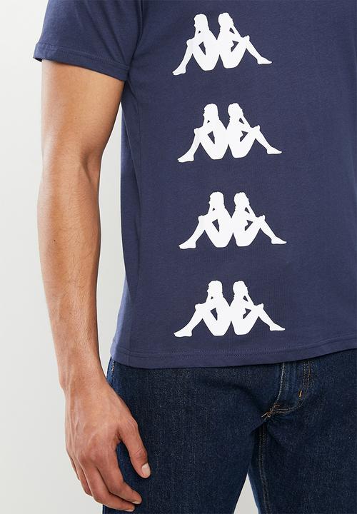 KAPPA - Authentic starot tee - navy & white