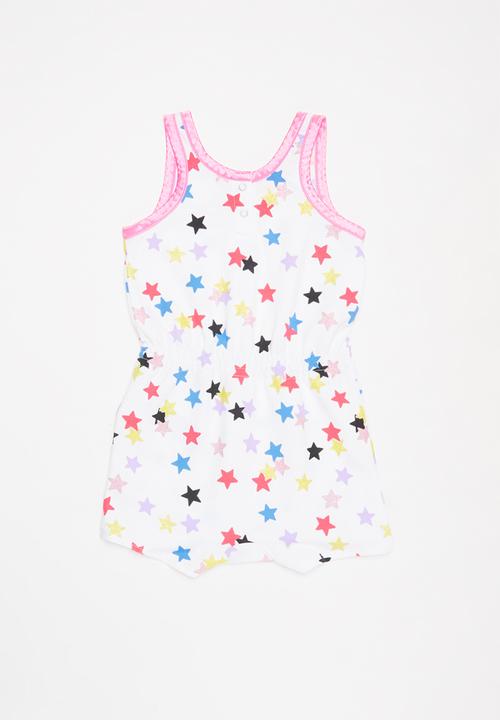 Converse - Cnvg multi star aop romper - white
