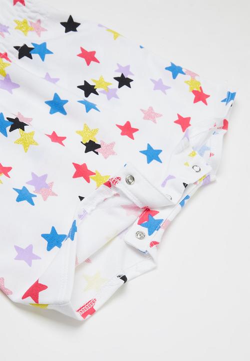 Converse - Cnvg multi star aop romper - white