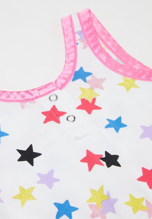 Converse - Cnvg multi star aop romper - white