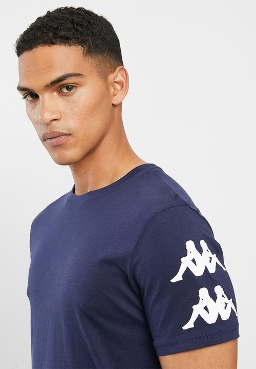 KAPPA - Authentic reser tee - navy & white