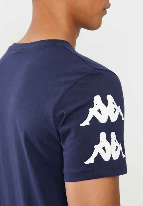 KAPPA - Authentic reser tee - navy & white