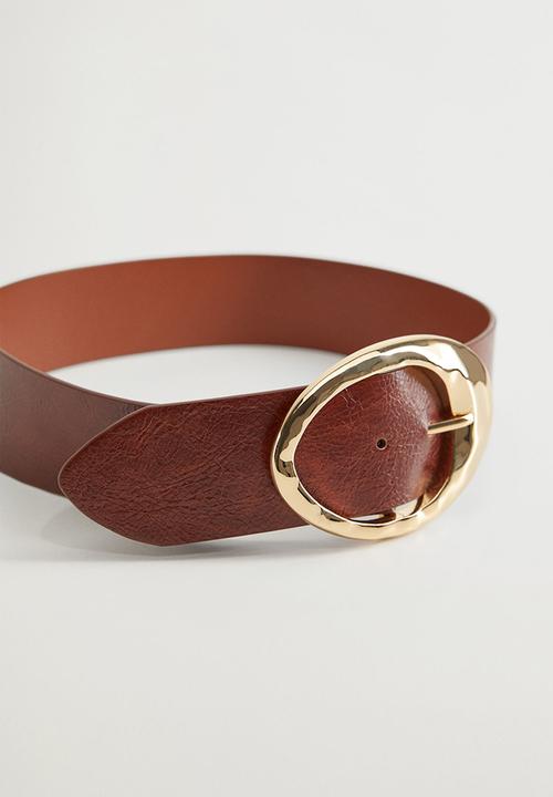 MANGO - Belt elba  - brown
