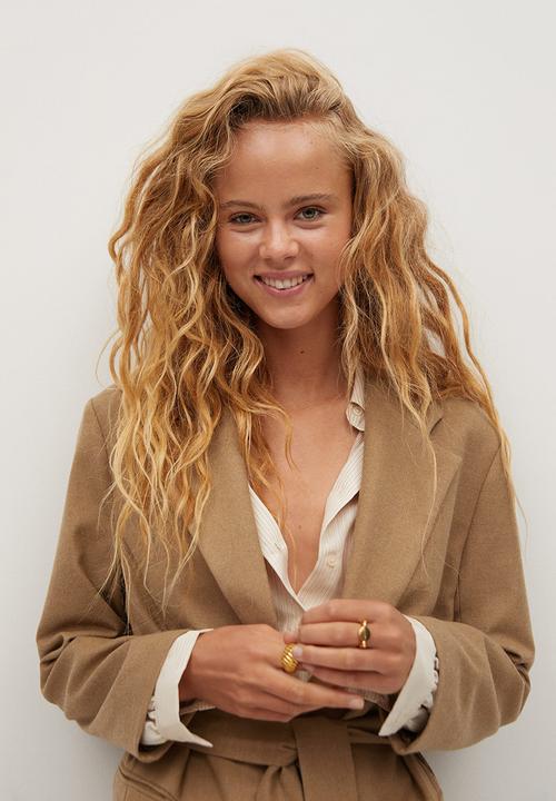 MANGO - Blazer Blanca - light beige