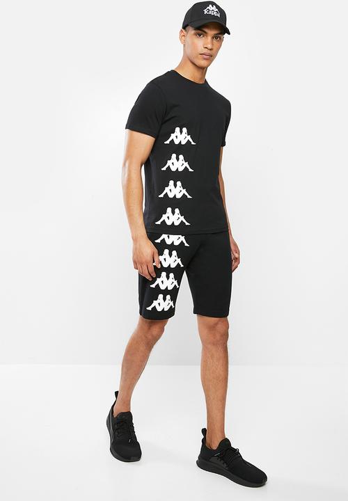 KAPPA - Authentic starot tee - black/white