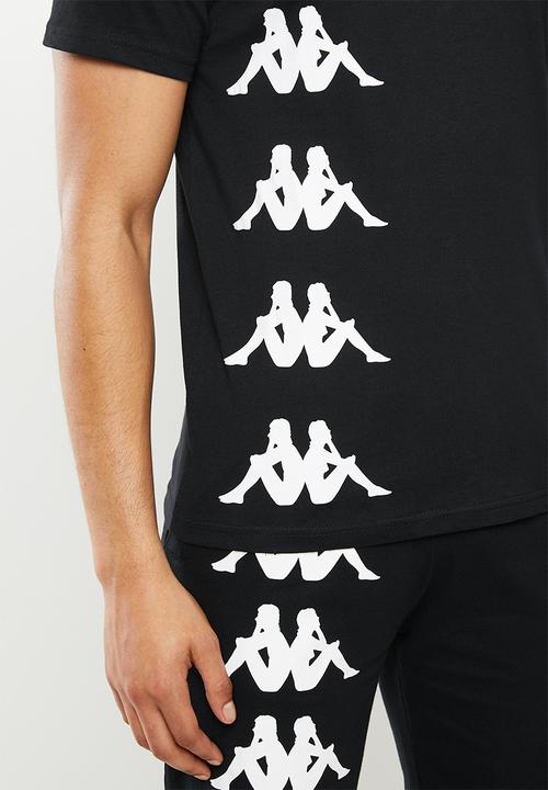 KAPPA - Authentic starot tee - black/white