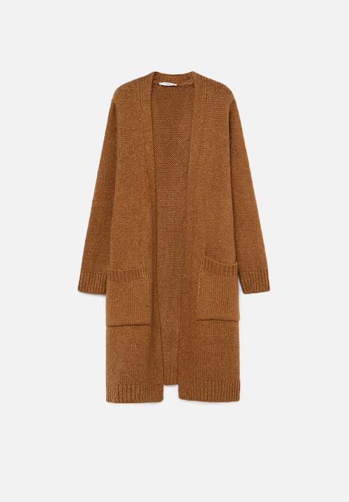 MANGO - Cardigan bigger - dark brown