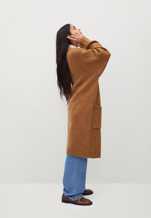 MANGO - Cardigan bigger - dark brown
