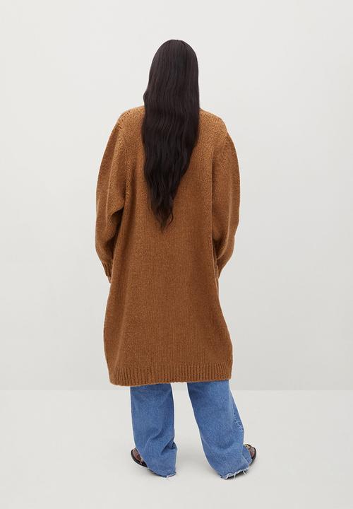 MANGO - Cardigan bigger - dark brown