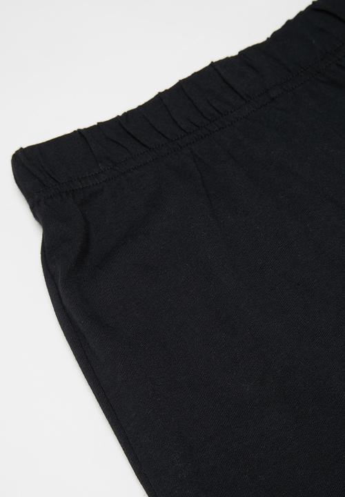 Pop Candy - 2 Pack tee & shorts pj sets - Black & grey
